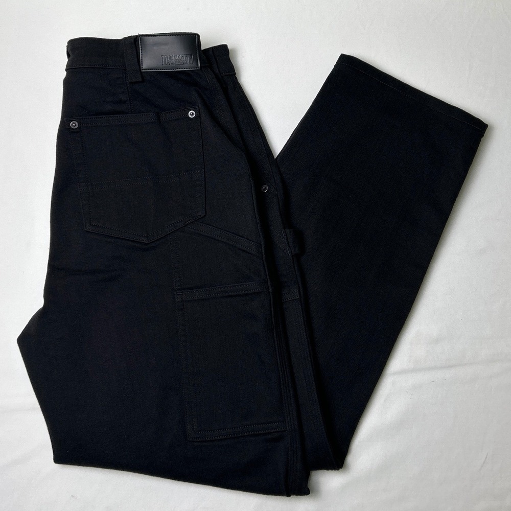 Duluth Trading Co Womens Double Front Carpenter Pants Size 12 Black Work Utility